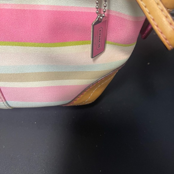 COACH pastel stripe Soho purse - Picture 7 of 10